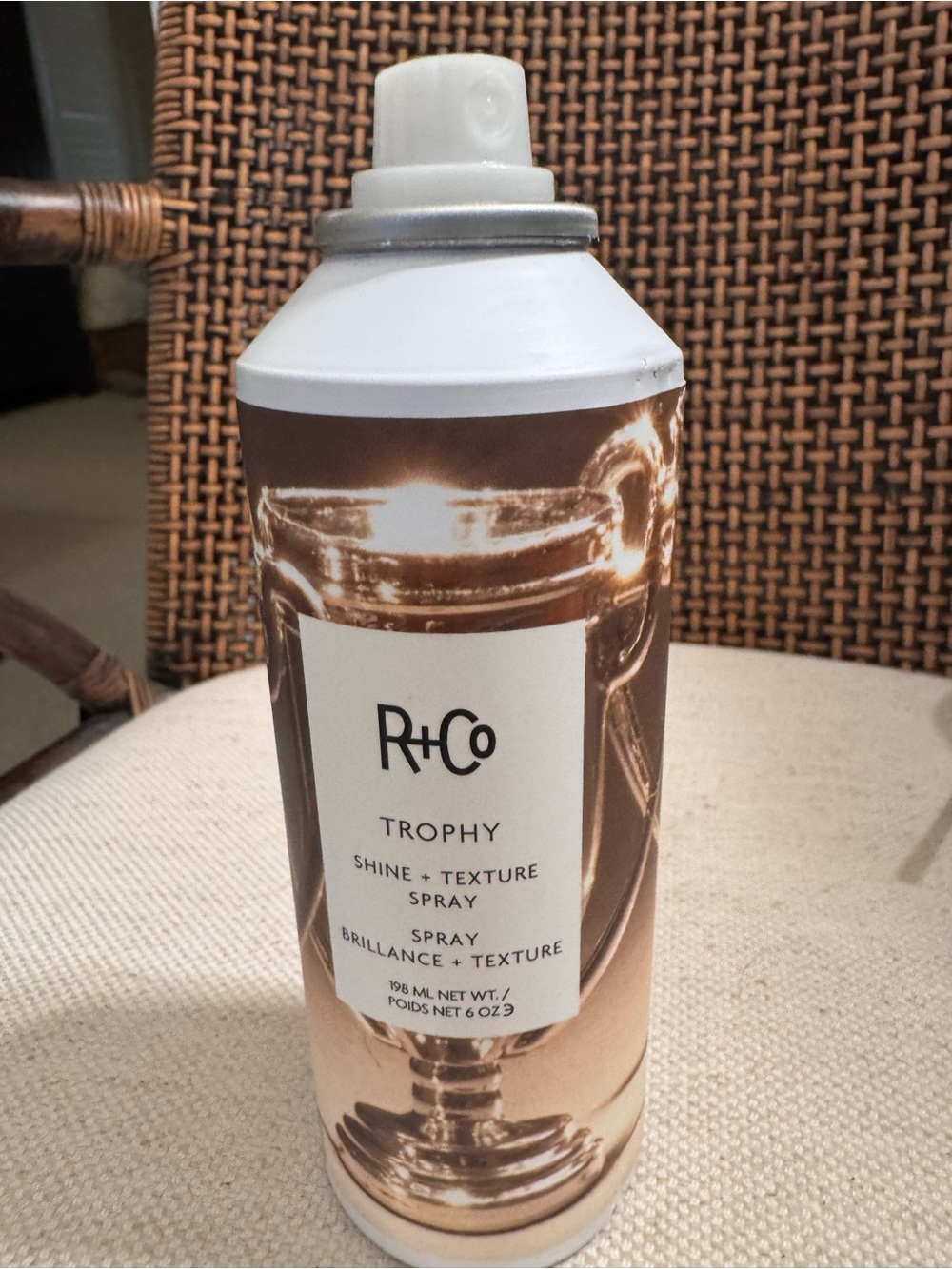 R+Co Trophy Shine + Texture Spray — Brown & White